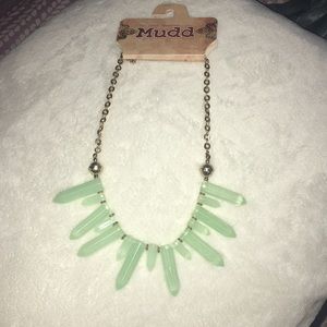 Mint crystal necklace